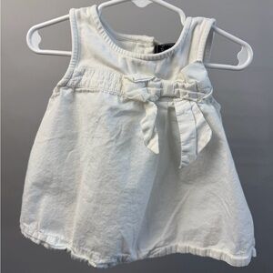 Cynthia Rowley 3T Girls Cream/White Bow Top Sleeveless Top